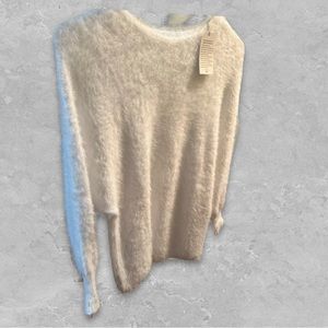NWT White Fuzzy Sweater size Small